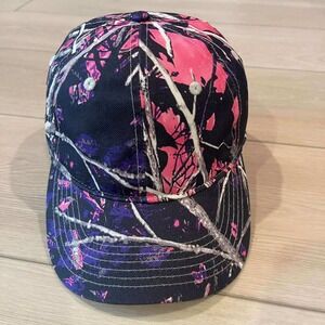 Muddy Girl Camouflage Pink Purple Black Hat Baseball Cap Womens Adult